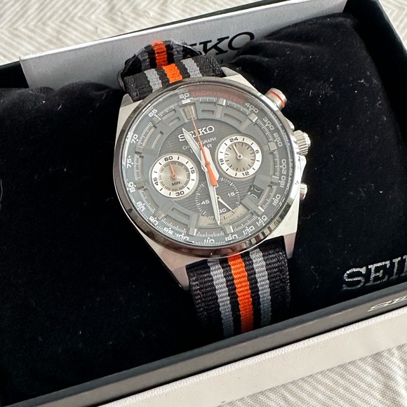 Seiko Other - Seiko Men's Core Chronograph Quartz Grey Dial Watch - SSB403P1 NEW